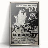 Talking Heads Psycho Killer Acoustic 1977 Concert Poster
