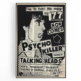 Talking Heads Psycho Killer Acoustic 1977 Concert Poster