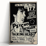 Talking Heads Psycho Killer Acoustic 1977 Concert Poster