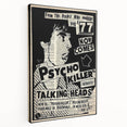 Talking Heads Psycho Killer Acoustic 1977 Concert Poster