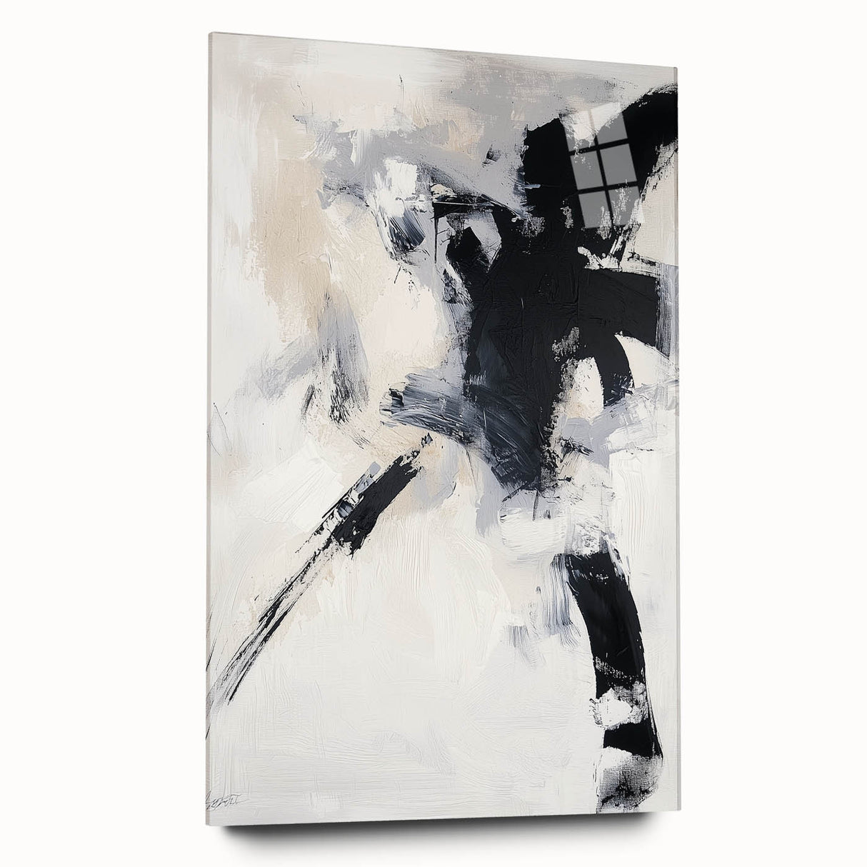 Framed Dining Room Prints – Bold Abstract Black & White Canvas