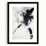 Framed Dining Room Prints – Bold Abstract Black & White Canvas
