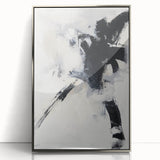 Framed Dining Room Prints – Bold Abstract Black & White Canvas