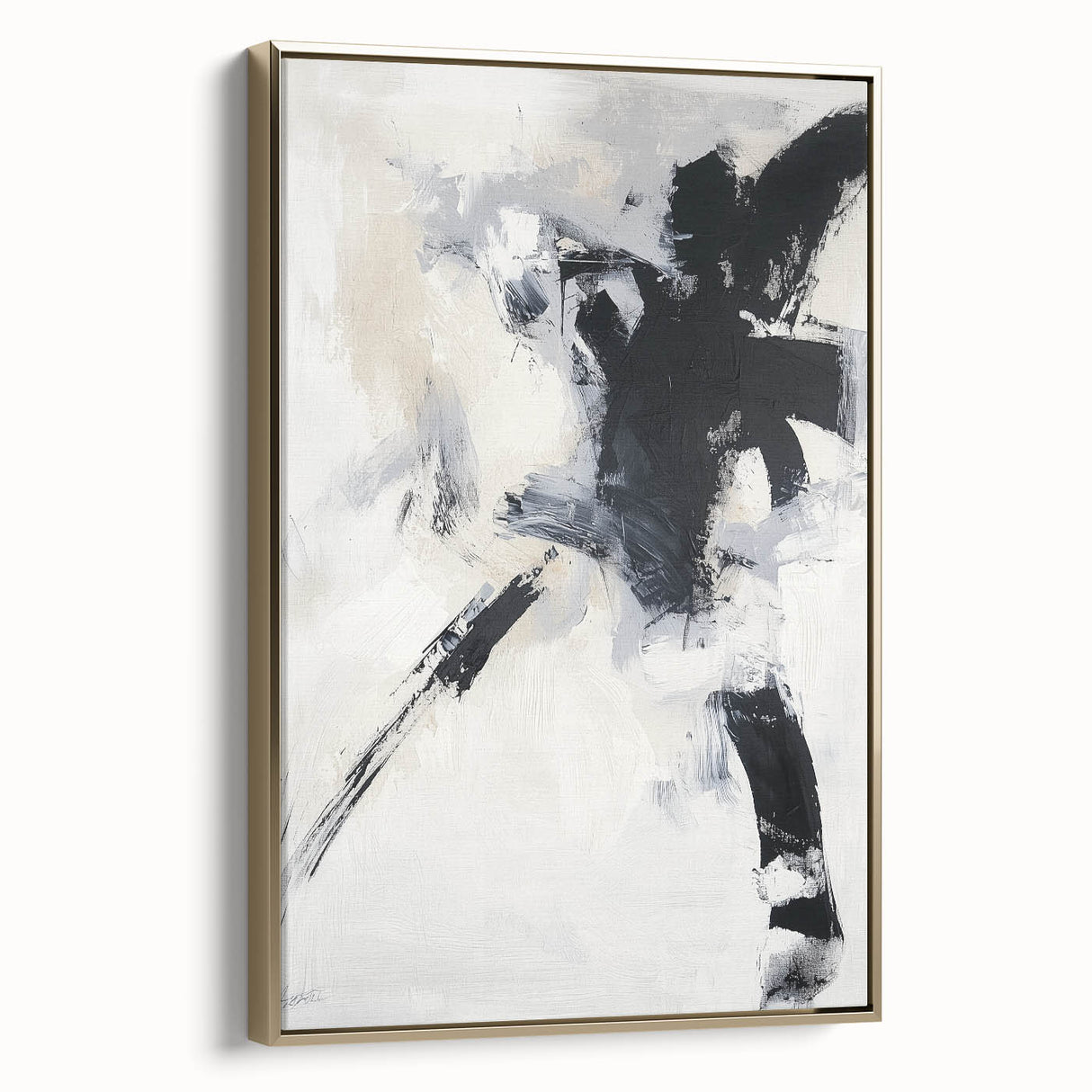 Framed Dining Room Prints – Bold Abstract Black & White Canvas