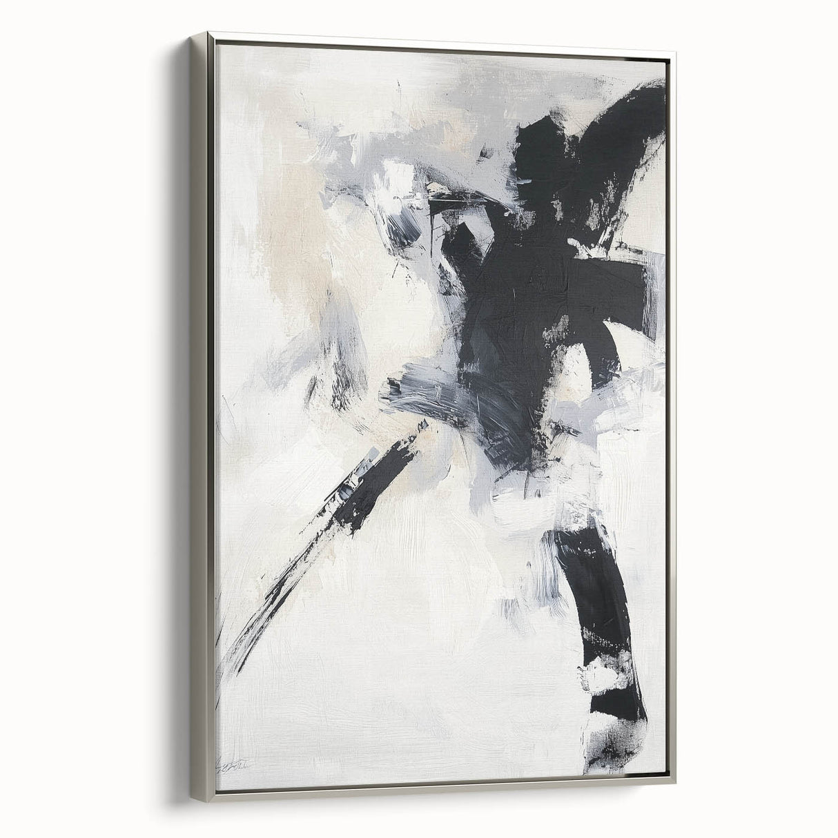 Framed Dining Room Prints – Bold Abstract Black & White Canvas
