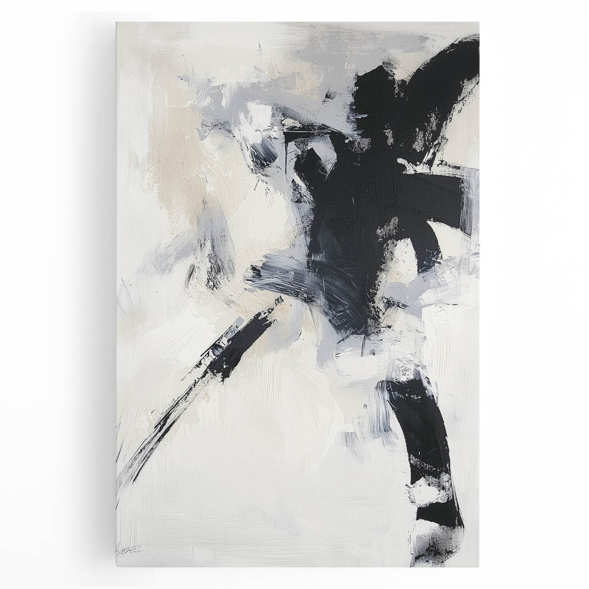 Framed Dining Room Prints – Bold Abstract Black & White Canvas