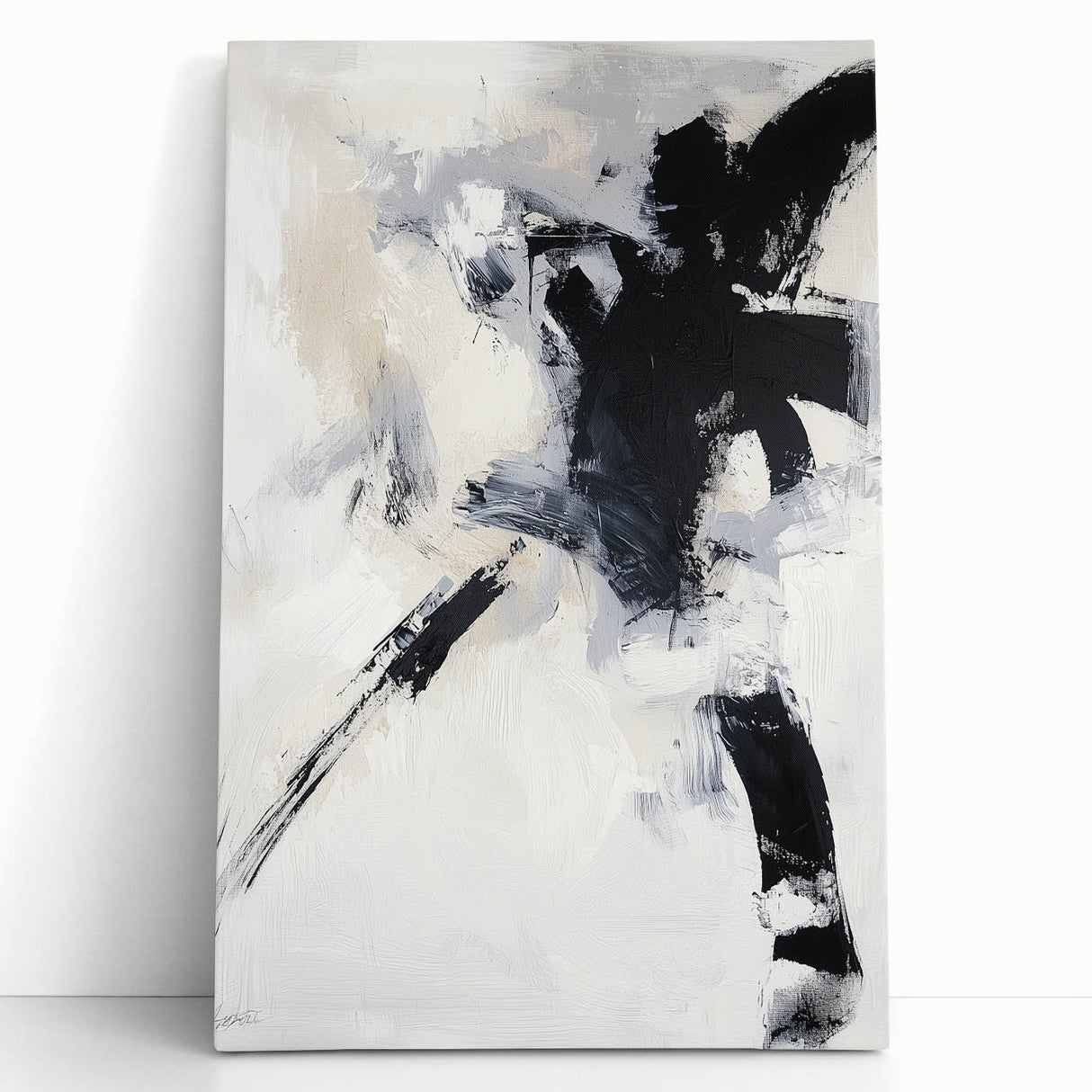 Framed Dining Room Prints – Bold Abstract Black & White Canvas