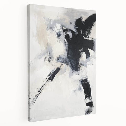 Framed Dining Room Prints – Bold Abstract Black & White Canvas