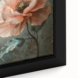 Elegant Peach Floral Wall Art - Modern Canvas for Living Room Décor