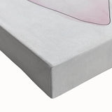 Large Abstract Wall Art – Soft Pink, Black & Gray Overlap Canvas