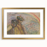 Expressionist Art: Two Men in Landscape - Abstract Expressionism Print