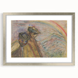 Expressionist Art: Two Men in Landscape - Abstract Expressionism Print