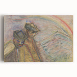 Expressionist Art: Two Men in Landscape - Abstract Expressionism Print