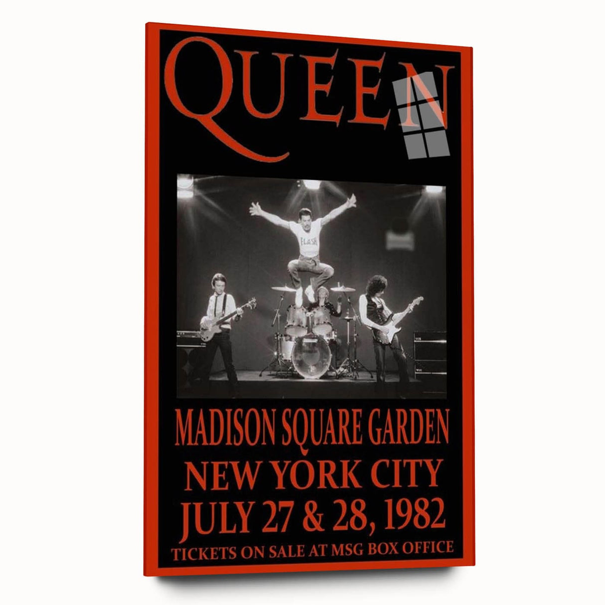 Queen 1982 Madison Square Garden Concert Poster - Flash