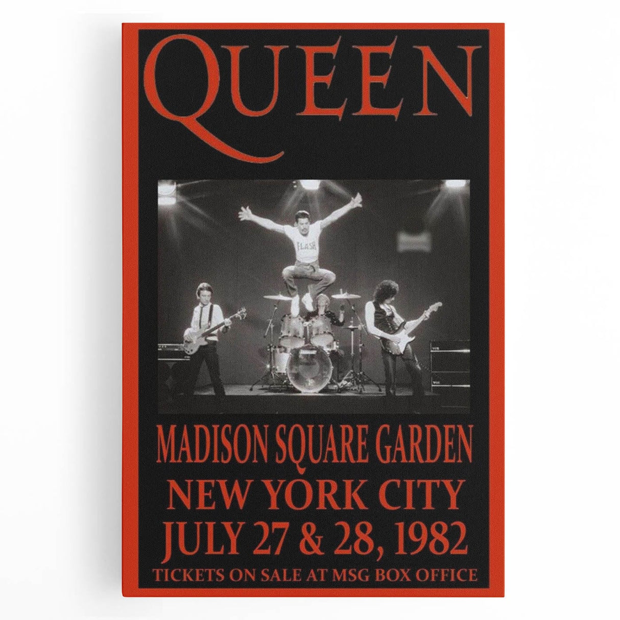 Queen 1982 Madison Square Garden Concert Poster - Flash