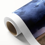 Rolled canvas artwork depicting an enchanting landscape featuring a majestic castle surrounded by lush greenery, perfect for home decor. The print showcases vibrant colors and intricate details, enhancing any interior space.