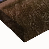 Close-up view of a stretched canvas depicting a vibrant landscape with a historic castle, showcasing rich colors and intricate details, perfect for home decor.