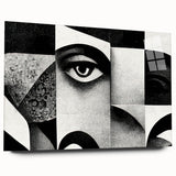 Surreal Black and White Abstract Portrait Wall Art – Framed & Canvas