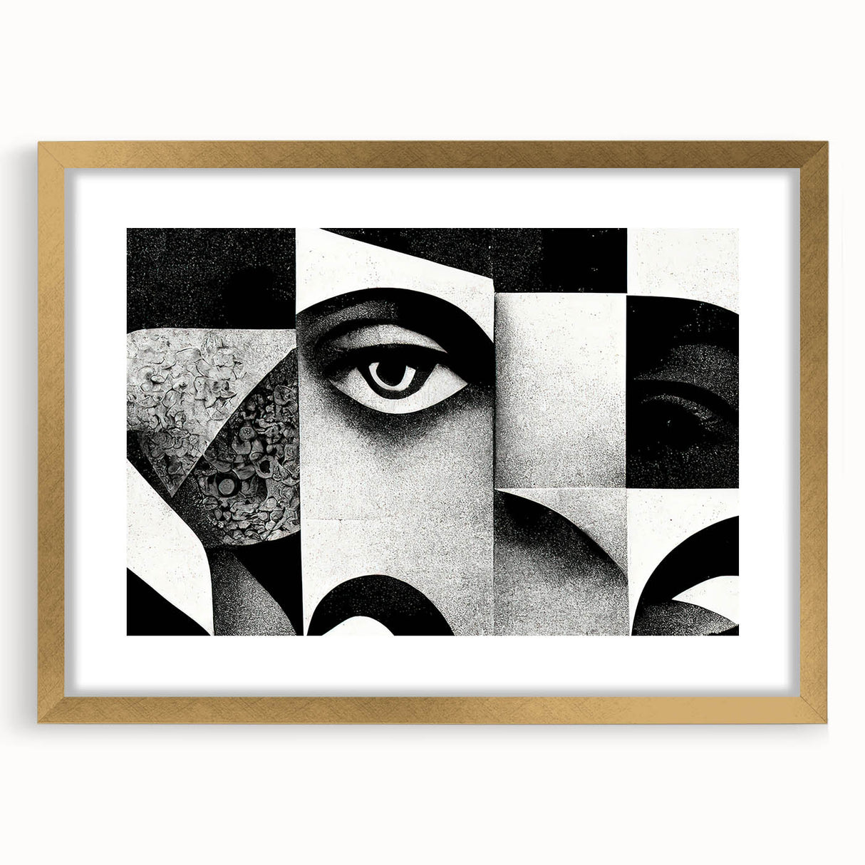 Surreal Black and White Abstract Portrait Wall Art – Framed & Canvas