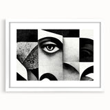 Surreal Black and White Abstract Portrait Wall Art – Framed & Canvas