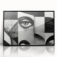 Surreal Black and White Abstract Portrait Wall Art – Framed & Canvas