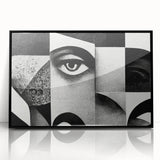 Surreal Black and White Abstract Portrait Wall Art – Framed & Canvas