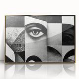 Surreal Black and White Abstract Portrait Wall Art – Framed & Canvas