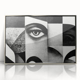 Surreal Black and White Abstract Portrait Wall Art – Framed & Canvas