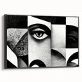 Surreal Black and White Abstract Portrait Wall Art – Framed & Canvas