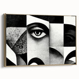 Surreal Black and White Abstract Portrait Wall Art – Framed & Canvas
