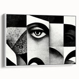 Surreal Black and White Abstract Portrait Wall Art – Framed & Canvas