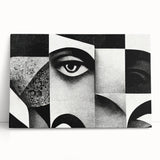 Surreal Black and White Abstract Portrait Wall Art – Framed & Canvas