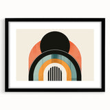 Acrylic Dining Room Artwork - Retro Geometric Arch Wall Art