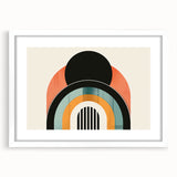 Acrylic Dining Room Artwork - Retro Geometric Arch Wall Art