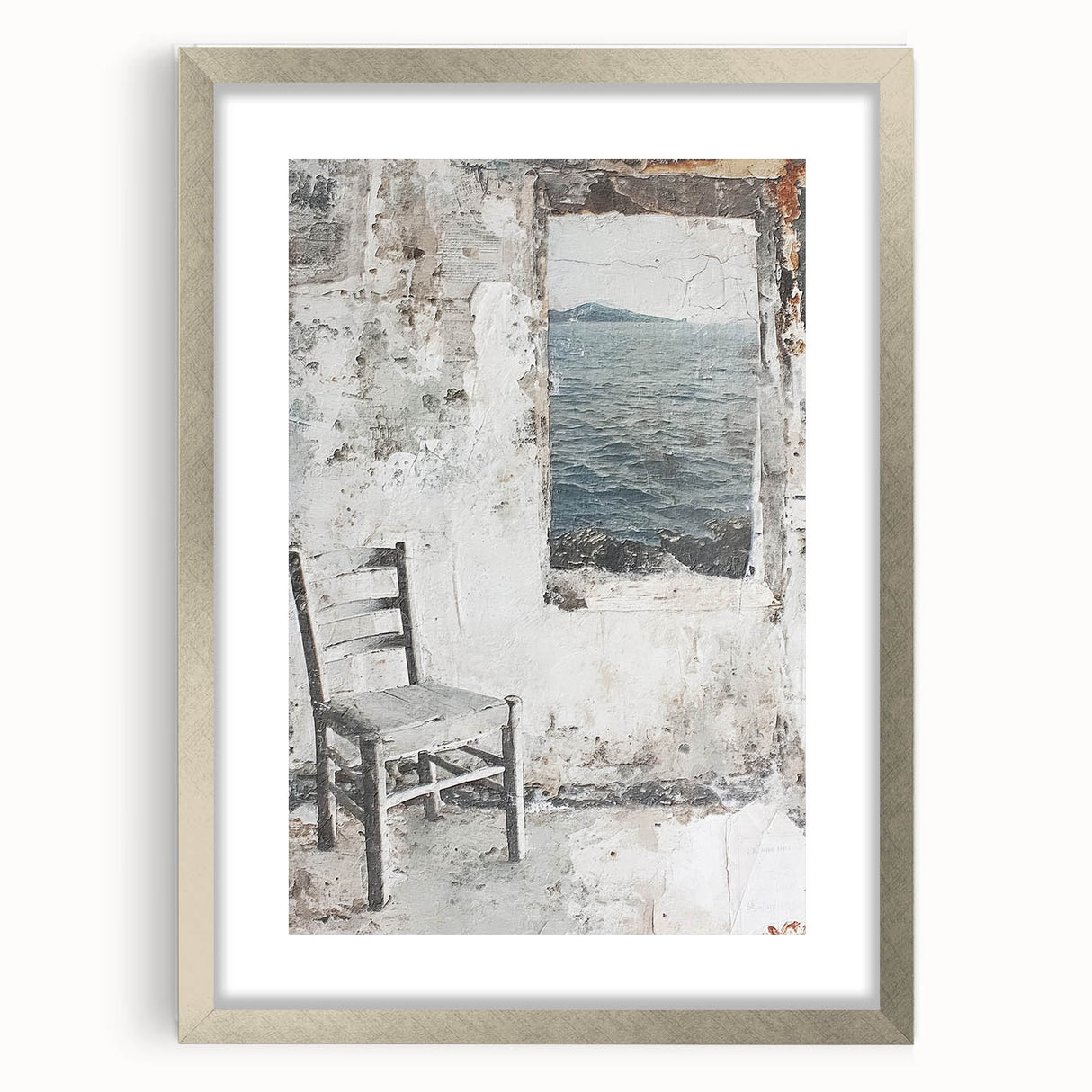 Abstract architectural wall art framed in silver, showcasing intricate geometric patterns and a modern aesthetic, designed to enhance contemporary interiors.