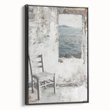 Framed abstract architecture wall art in sleek black, showcasing modern design elements and geometric shapes, perfect for contemporary home decor.