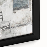 Abstract architectural wall art design featuring geometric shapes and earthy tones, framed for display. The close-up highlights intricate textures and details, enhancing aesthetic appeal in modern interior decor.