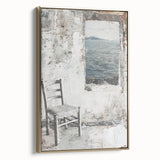 Framed canvas art showcasing abstract architectural design in gold tones, set against a sleek backdrop, perfect for modern home decor. Ideal for adding a luxurious touch to living spaces.