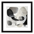 Abstract geometric black picture frame showcasing a modern design, featuring a sleek mat and front view suitable for contemporary decor in living spaces.