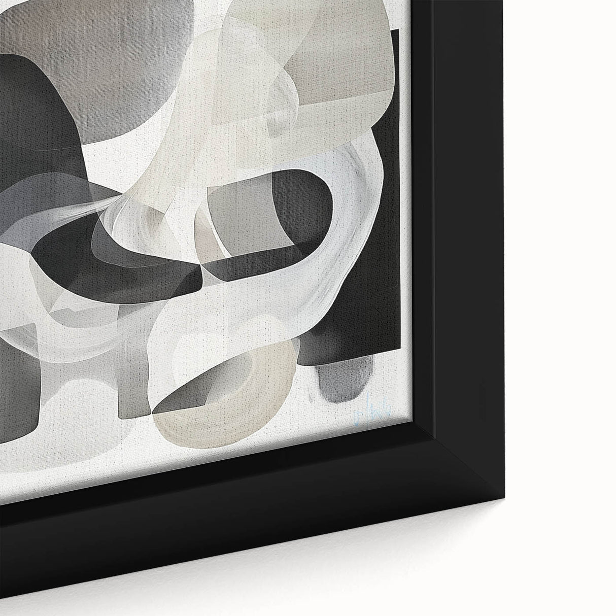 Abstract geometric framed canvas artwork showcasing vibrant colors and intricate patterns, perfect for modern home decor and artistic interior design enhancements.