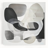 Abstract geometric canvas art showcasing vibrant colors and sharp angles, ideal for modern home decor. This stretched canvas adds a contemporary touch to any space.