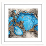 Abstract splatter art frame showcasing colorful paint drips on a white mat, ideal for modern home decor. Perfect for adding a vibrant touch to any room.