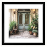 Abstract art print featuring vibrant, colorful textures on a large canvas, ideal for living room decor.