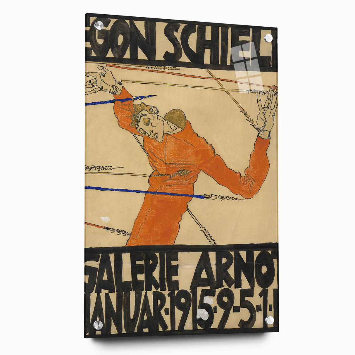 Bold Art Deco Wall Art - Egon Schiele Galerie Arnolt 1915 Print