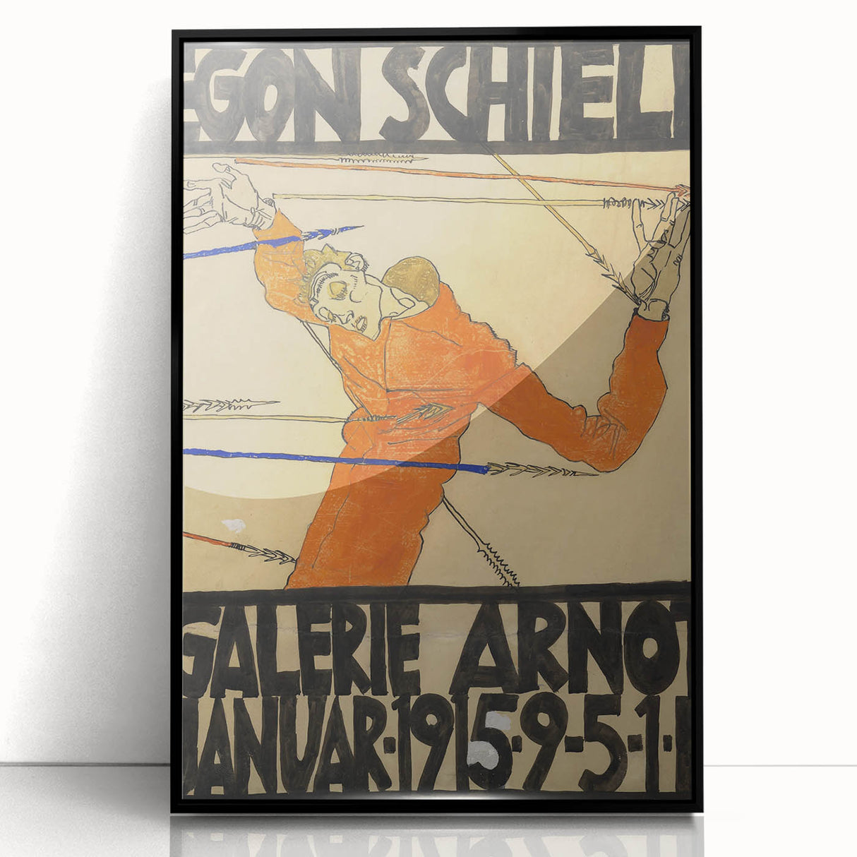 Bold Art Deco Wall Art - Egon Schiele Galerie Arnolt 1915 Print