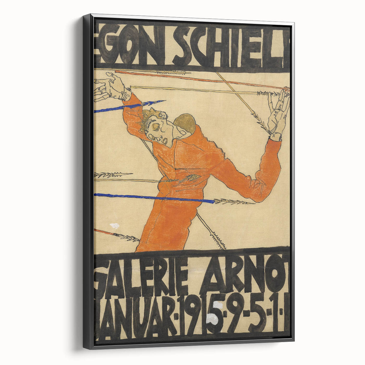 Bold Art Deco Wall Art - Egon Schiele Galerie Arnolt 1915 Print