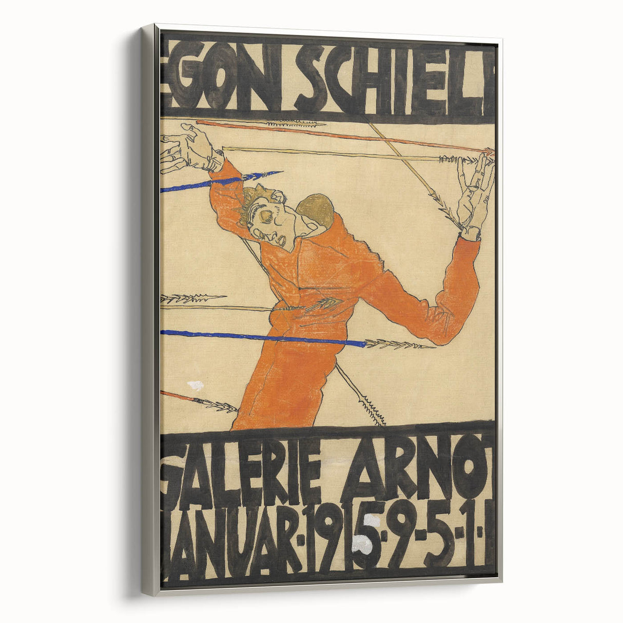 Bold Art Deco Wall Art - Egon Schiele Galerie Arnolt 1915 Print