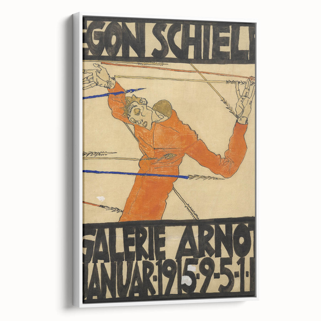 Bold Art Deco Wall Art - Egon Schiele Galerie Arnolt 1915 Print