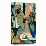 Expressionist Cafe Scene – Vibrant Abstract Cafe Wall Art by Kirchner