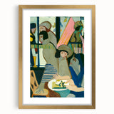 Expressionist Cafe Scene – Vibrant Abstract Cafe Wall Art by Kirchner